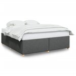 vidaXL Cadre de lit sans matelas gris foncé 180x200 cm tissu