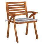 vidaXL Chaises de jardin avec coussins lot de 8 Bois d'acacia solide