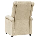 vidaXL Fauteuil inclinable Crème Tissu