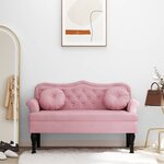 vidaXL Banc avec coussins rose 120 5x65x75 cm velours
