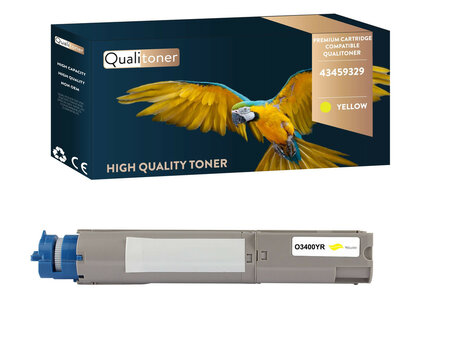 Qualitoner x1 toner 43459329 jaune compatible pour oki