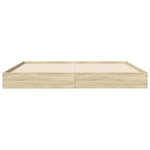 vidaXL Cadre de lit sans matelas chêne sonoma 160x200 cm