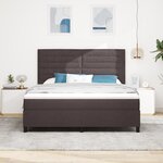 vidaXL Lit Box Spring avec Matelas Gris Foncé Super King Tissu