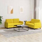 vidaXL Ensemble de canapés 2 Pièces jaune velours