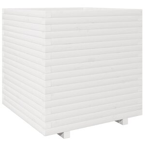 vidaXL Jardinière blanc 70x70x72 5 cm bois de pin massif