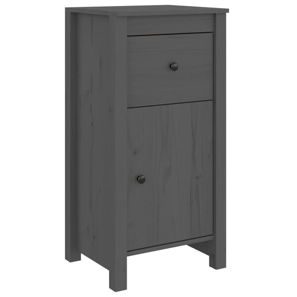 vidaXL Buffet gris 40x35x80 cm bois massif de pin