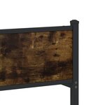 vidaXL Cadre de lit en métal sans matelas chêne fumé 100x190 cm