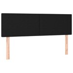 vidaXL Têtes de lit 2 Pièces Noir 72x5x78/88 cm Tissu