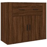vidaXL Buffet haut Chêne marron Bois d'ingénierie