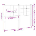 vidaXL Tête de lit métal blanc 120 cm