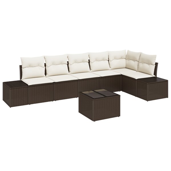 vidaXL Ensemble de canapé de jardin 6 pièces avec coussins gris en poly rotin