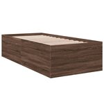 vidaXL Cadre de lit chêne marron 90x190 cm bois d'ingénierie
