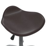 Chaise fauteuil siège de bureau informatique étude similicuir brun 02_0024035
