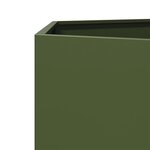 vidaXL Jardinières 2 Pièces vert olive hexagone 46x40x45 cm acier