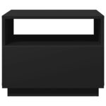 vidaXL Table basse avec lumières LED noir 50x49x40 cm