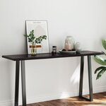 vidaXL Dessus de table bois massif traité bordure assortie