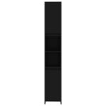vidaXL Armoire de salle de bain Noir 30x30x183 5 cm Bois d'ingénierie