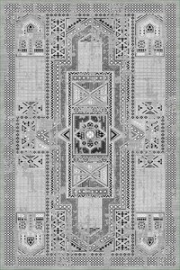 Tapis de salon EDFOU 300 x 400 cm - Gris