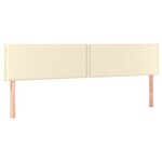 vidaXL Têtes de lit 2 Pièces Crème 80x5x78/88 cm Similicuir