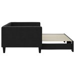 vidaXL Lit de jour avec lit gigogne noir 90x200 cm tissu
