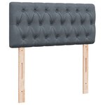 vidaXL Sommier à lattes de lit et matelas Gris foncé 90x190 cm Velours