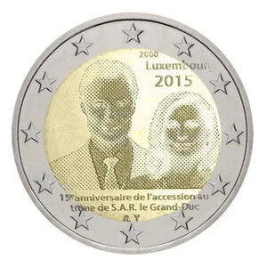 2 euros commémorative Luxembourg 2015 - Accession au trône du Grand-Duc Henri.
