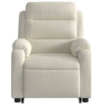 vidaXL Fauteuil inclinable de massage électrique crème velours