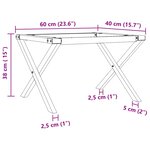 vidaXL Pieds de table basse cadre en X 60x40x38 cm fonte