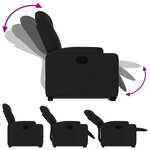 vidaXL Fauteuil inclinable noir tissu