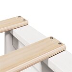 vidaXL Cadre de lit sans matelas blanc 150x200 cm bois de pin massif