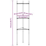 vidaXL Cages à tomates 4 Pièces 116 cm acier et PP