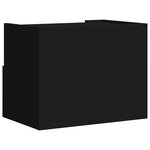 vidaXL Tables de chevet murales 2 Pièces noir 45x30x35 cm