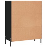 vidaXL Armoire à étagères noir 69 5x32 5x90 cm bois d'ingénierie