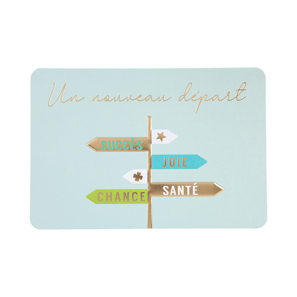 Carte de voeux - évènement - un nouveau départ succès joie santé chance