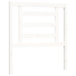 vidaXL Cadre de lit avec tête de lit blanc 90x200 cm bois massif