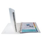 Classeur 4 Anneaux 30 Mm Polypropylène Chromaline - A4 Maxi - Incolore - X 10 - Exacompta