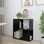 vidaXL Bibliothèque Noir 60x24x63 cm Bois d'ingénierie