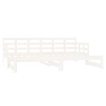 vidaXL Lit coulissant blanc bois de pin massif 2x(90x200) cm