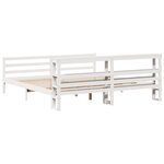 vidaXL Cadre de lit sans matelas blanc 200x200 cm bois massif de pin