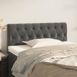 vidaXL Tête de lit Gris foncé 100x7x78/88 cm Velours