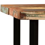 vidaXL Ensemble de bar 7 Pièces Bois de récupération Cuir véritable et toile