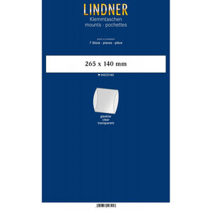 Bandes double soudure 265 x 140 mm pour blocs carnets de timbres. Fond - Transparent