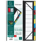 Trieur Rigide Ordonator Dos Extensible 9 Compartiments - Couleurs Assorties - X 6 - Exacompta
