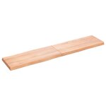 vidaXL Dessus de table bois massif traité bordure assortie