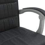 Chaise fauteuil siège pivotante de inclinable de bureau informatique étude similicuir noir 02_0024265