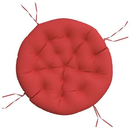 vidaXL Coussin rond rouge Ø 100 x11 cm tissu oxford