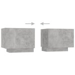 vidaXL Meuble TV avec lumières LED Gris béton 300x35x40 cm