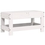vidaXL Repose-pied de jardin blanc 62x30x32 cm bois de pin massif