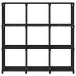 vidaXL Étagère d'affichage 9 cubes Noir 103x30x107 5 cm Tissu