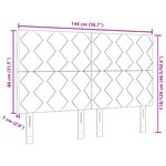 vidaXL Tête de lit Design à Blocs en Diamant Noire 140 cm Tissu